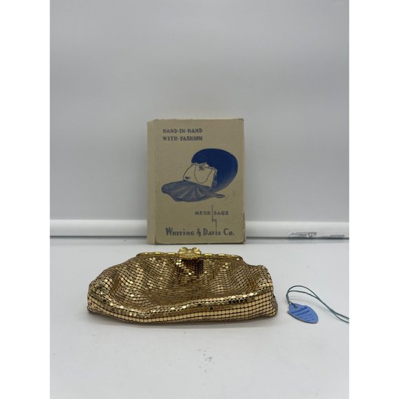 Whiting and Davis Gold Mesh Purse With Original Box & Tag Bags